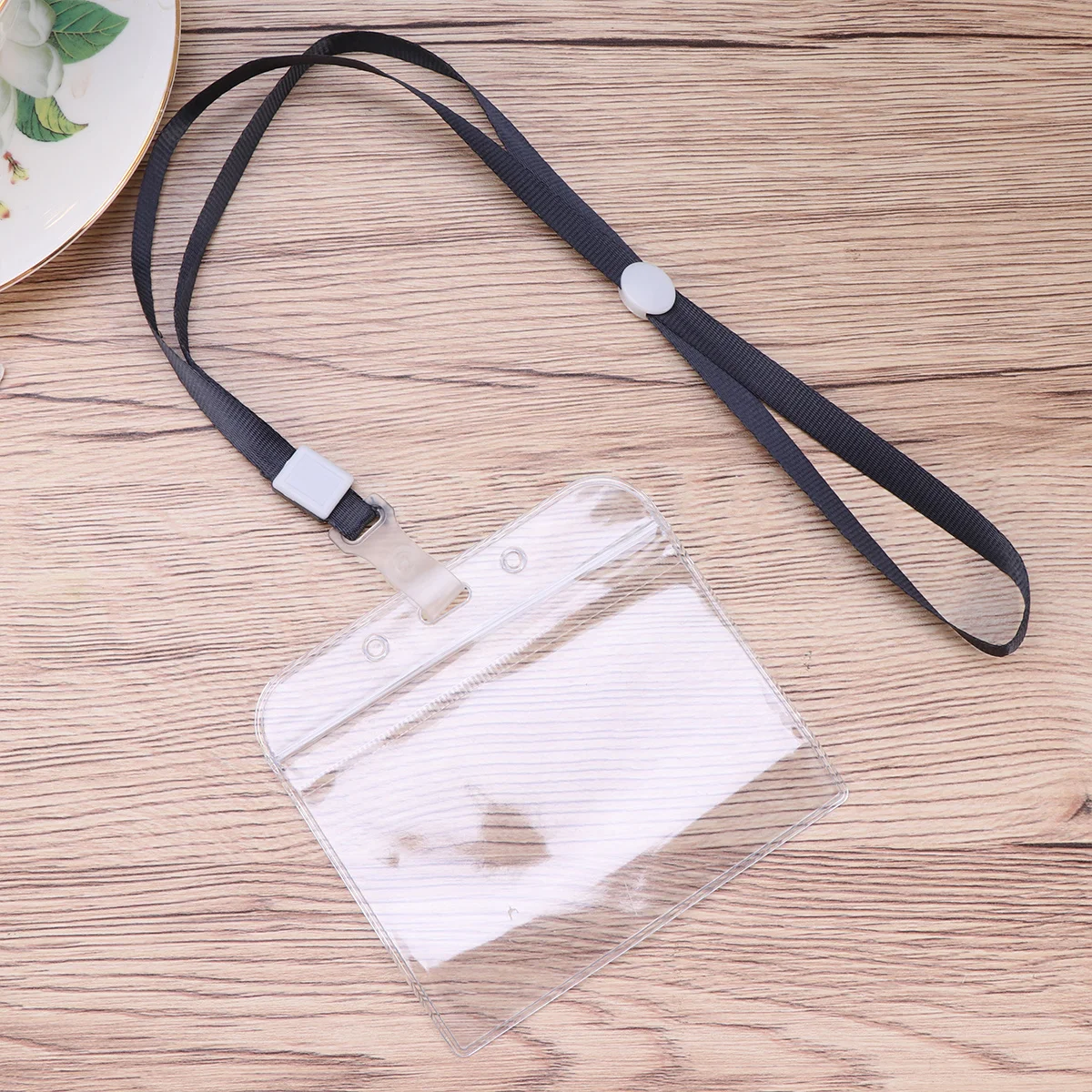

20Pcs Clear PVC Waterproof Id Holder Flexible Transparent Badge Holder Lanyard Hole for Work Conference Student Card