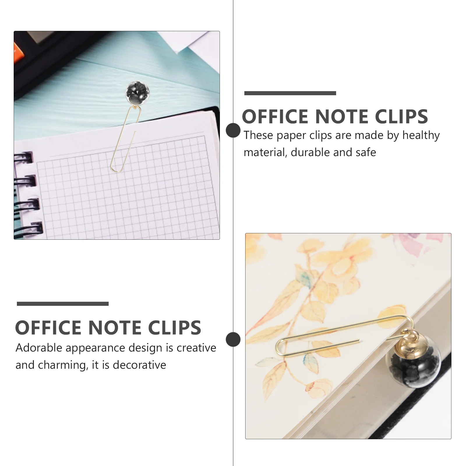 

5pcs Paper Adorable Office Home School Use Strong Hold Files Folders No Scratch Easy Attach Remove Decorative