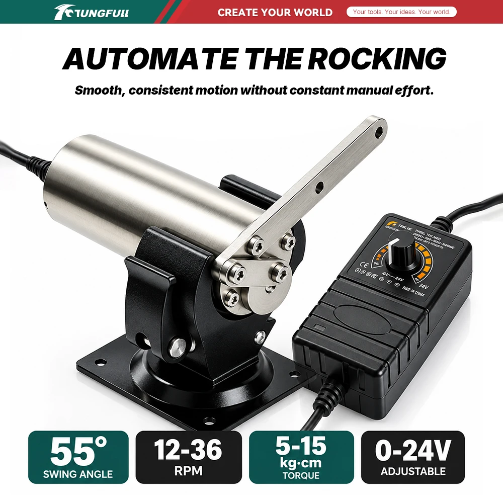 Adjustable Reciprocating Swing Drive Motor Electric Reciprocating Swinging Motor for Baby Rocking Bed & Leisure Rocking Chair