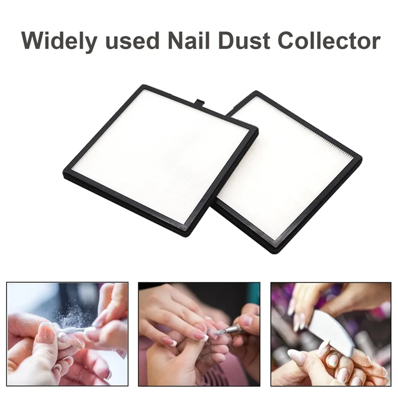 B90B-2 Pack Nail Dust Collector Filter Reusable Replacement Filter For Nail Dust Vacuum Machine For Nail Salon Nail Dust Extract