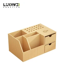 LUOWEI caja de almacenamiento de madera multifuncional para almacenar y organizar Destornilladores, pinzas, alicates, herramientas de reparación de teléfonos móviles