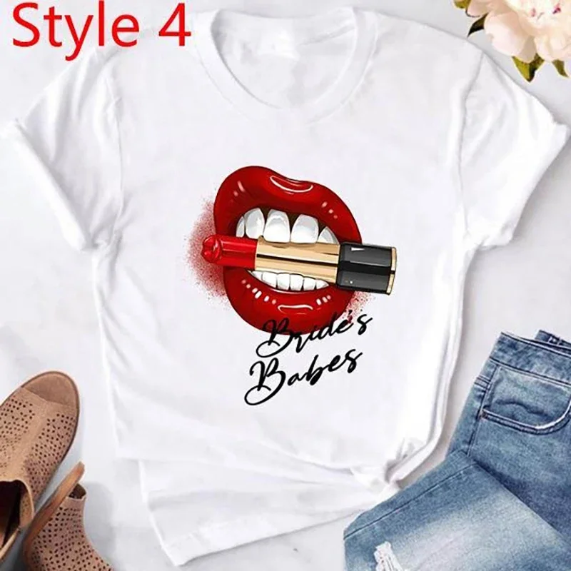 Summer T Shirt Funny Hen Party Bride Squad Tribe Bride Brides Babes Maid Of Honor Mother Of The Bride Mother Of The Groom Tops