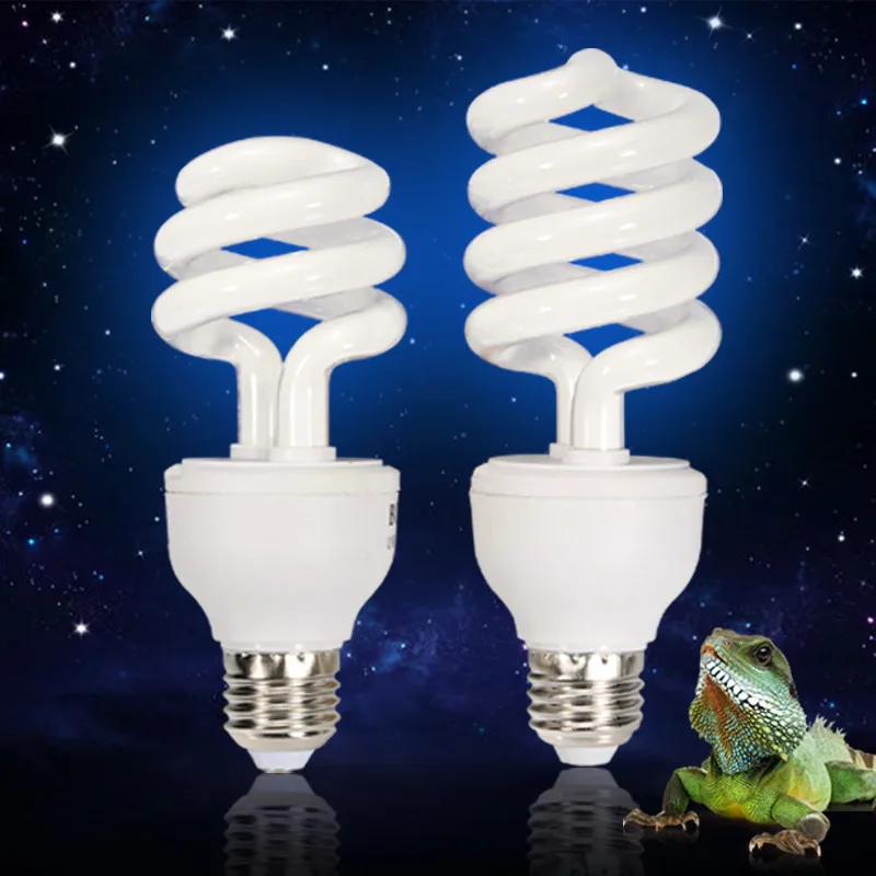 Reptile lamp Fixtures 10.0 crawling tortoise 5.0 UV turtle lizard back spiral tube uvb light bulbs for reptiles