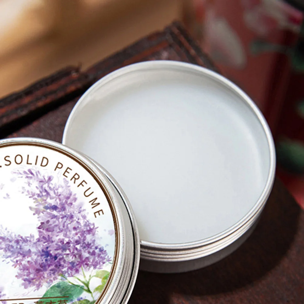 Natural Travel Size Solid Perfume Tin Jar Fragrances Mini Balm Mild Long Lasting Aroma Deodorant Fragrance Body