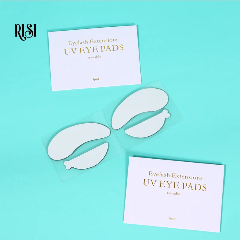 RISI UV Black Eye Patch For Eyelash Extension Eye Gel Pads Hydrogel Padding UV protection Stickers Reusable Washable view 6