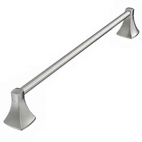 

24-Inch Brushed Nickel SUS304 Stainless Steel Wall-Mounted Towel Bar For Bathroom And Kitchen Use