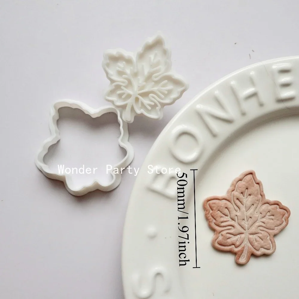 3D Ahornblatt-Ausstechformen, Herbstblatt-Form, PLA-Kunststoff-Backform, Fondant-Gebäck-Kuchendekorationswerkzeuge, DIY-Backform für Kekse – Detail 8