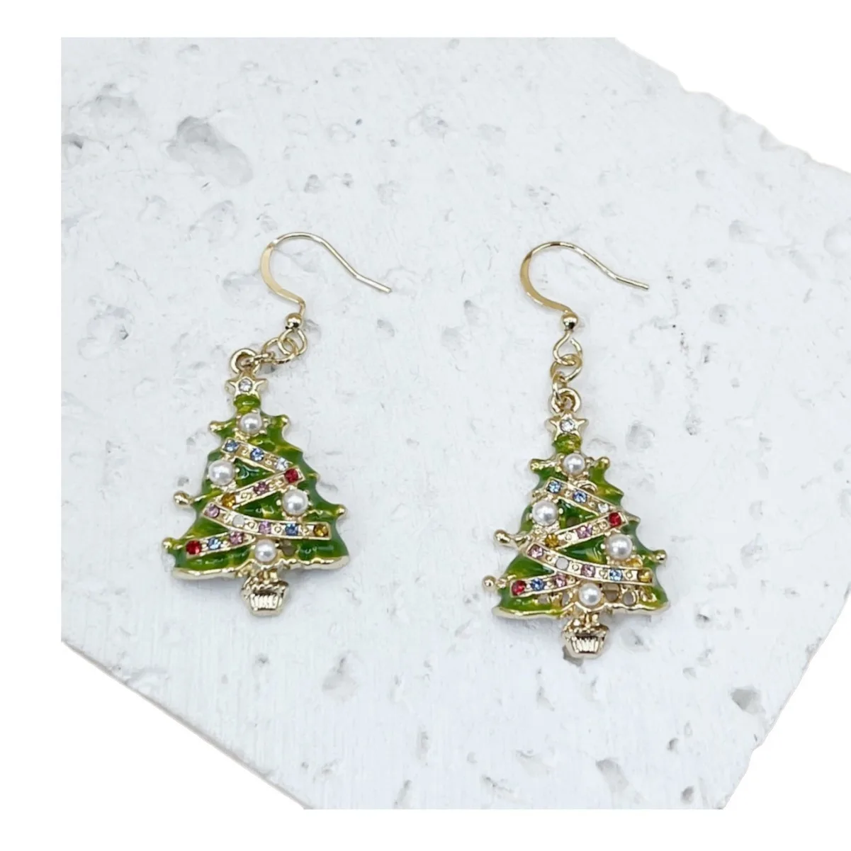 Snowflake Christmas Tree Fashion Trend Christmas Earrings Earrings Christmas Day Ear Hook Accessories