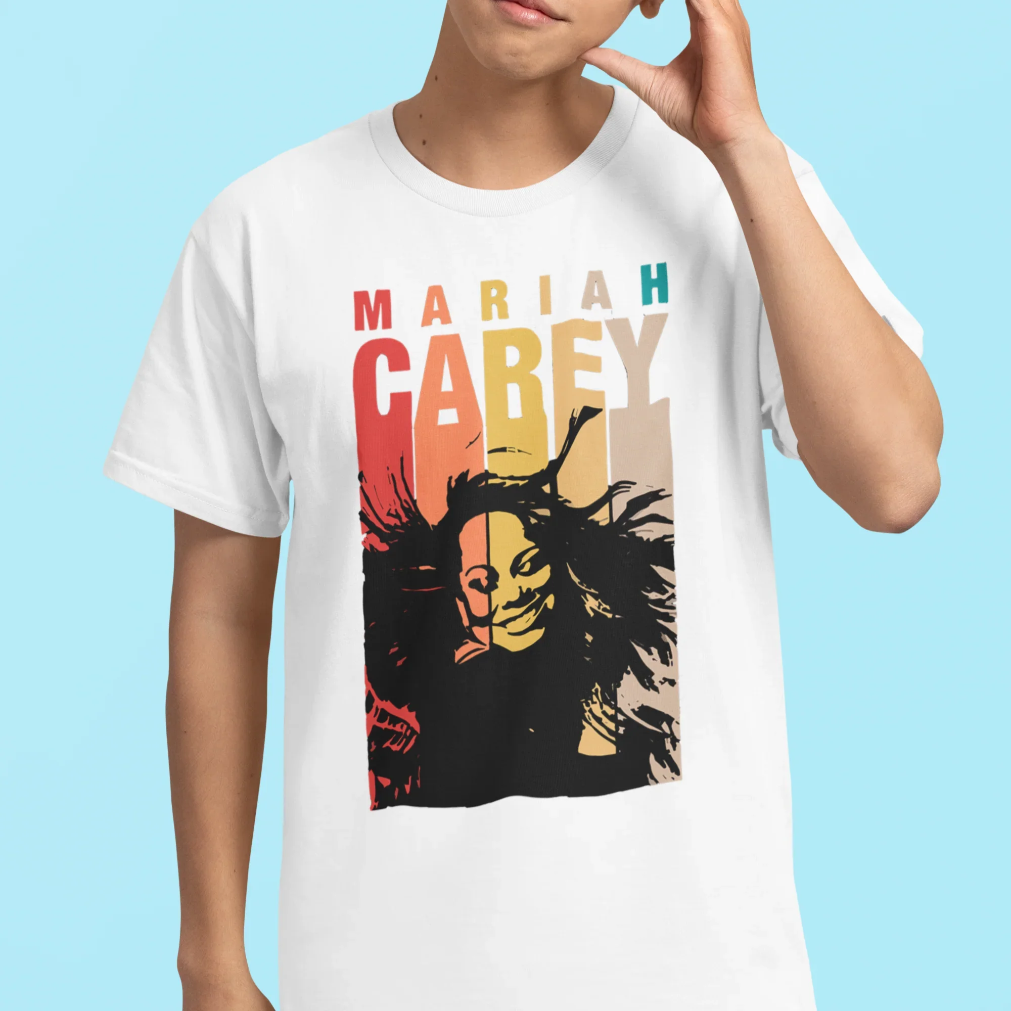 

2025-26 Summer MARIAH CAREY Graphic 100%Pure Cotton Printed POP ARTISTS Trend T-shirt Unisex Oversized Breathable Casual Y2k