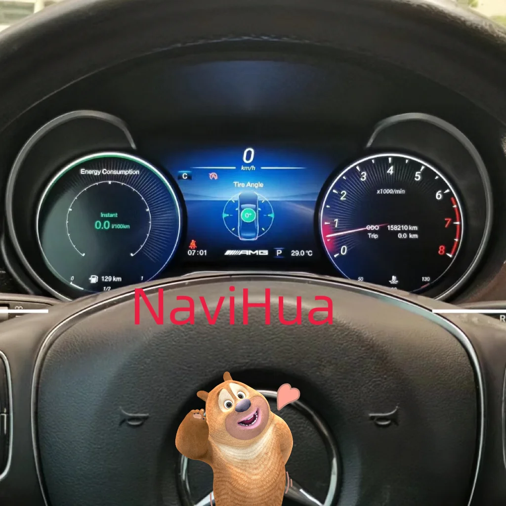 NaviHua 12.3 Inch LCD Car Speedometer Dashboard Gauge For Mercedes Benz ML GL R GLE GLS G Class Virtual Cockpit Instrument New