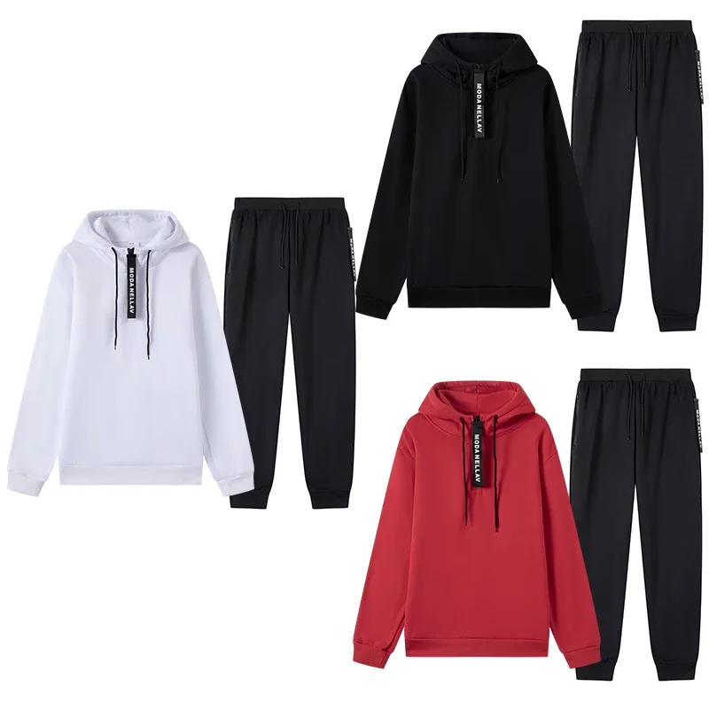 2026 2026 Autumn Winter Hoodies Sets Hooded Sweatshirt Sweatpants Men Women Tracksuit Sets Casual Fashion Half-zip Hoodie Black Pants - Aliexpress Deal