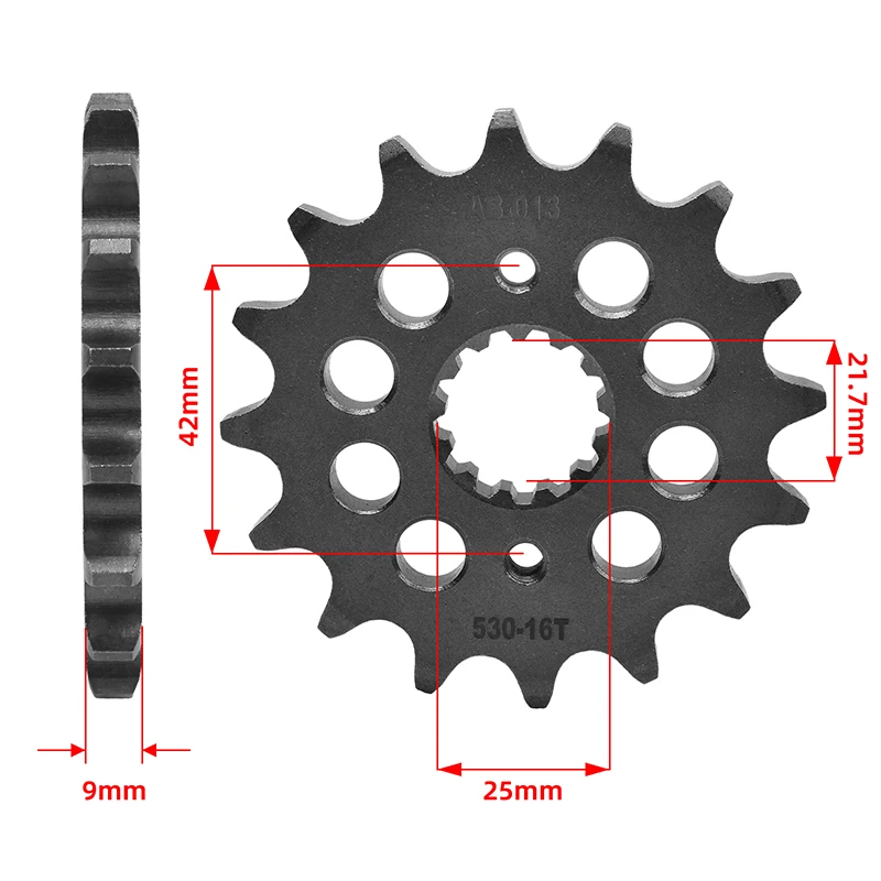 

530 16T Motorcycle Front Sprocket Gear Chain Wheel Cam For Kawasaki KZ750 USA Z750 1978-1982 ZX600 Ninja ZX-6 Z ZR 400 530-16T