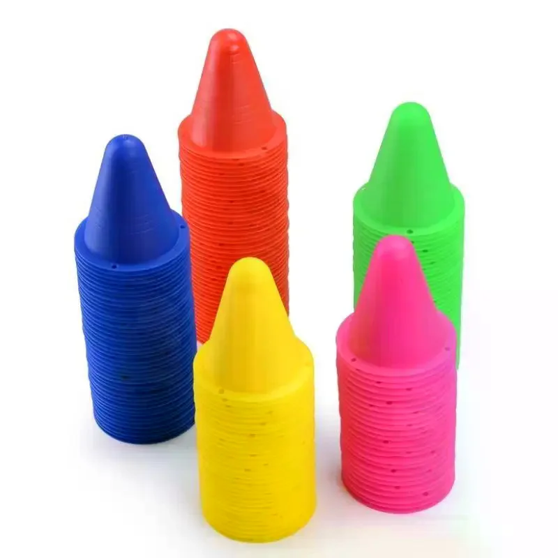 10pcs Multi-color Agility Maker Cones For Slalom Roller Skating Training Traffic Cone Sports Windproof Corner Mark