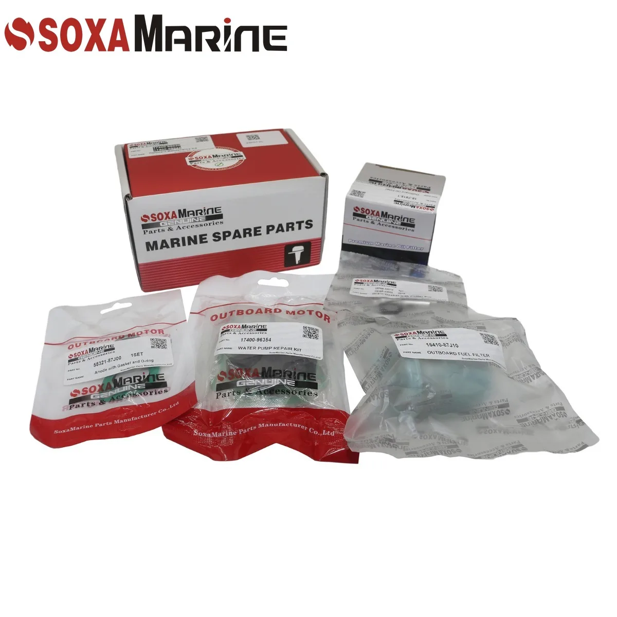 

Fit Suzuki 25 30 HP DF25 DF30 2001-2010 Outboard 100 Hours Maintenance Kit Water Pump Repair with Fuel Oil Filter Drain Gasket