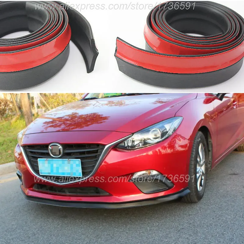 For Mazda 3 M3 Axela Mazda6 Atenza GJ M2 Car Bumper Lip Front Spoiler Deflector Car View Tuning Body Kit Strip Skirt Stickers