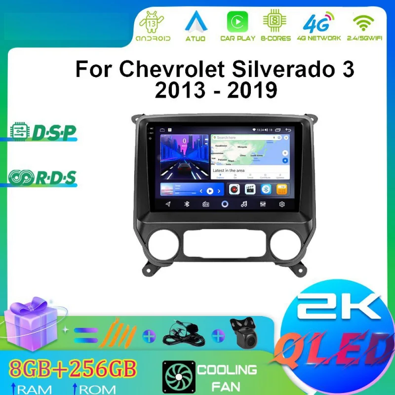 

For Chevrolet Silverado 3 2013-2019 Car Multimedia Player Android Car Player GPS WIFI Carplay 4G Car Radio Navigation Stereo