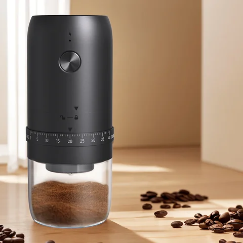 Moedor de café sem fio, 40 configurações de moagem ajustáveis, moedor elétrico portátil, adequado para expresso, cafeteira francesa.