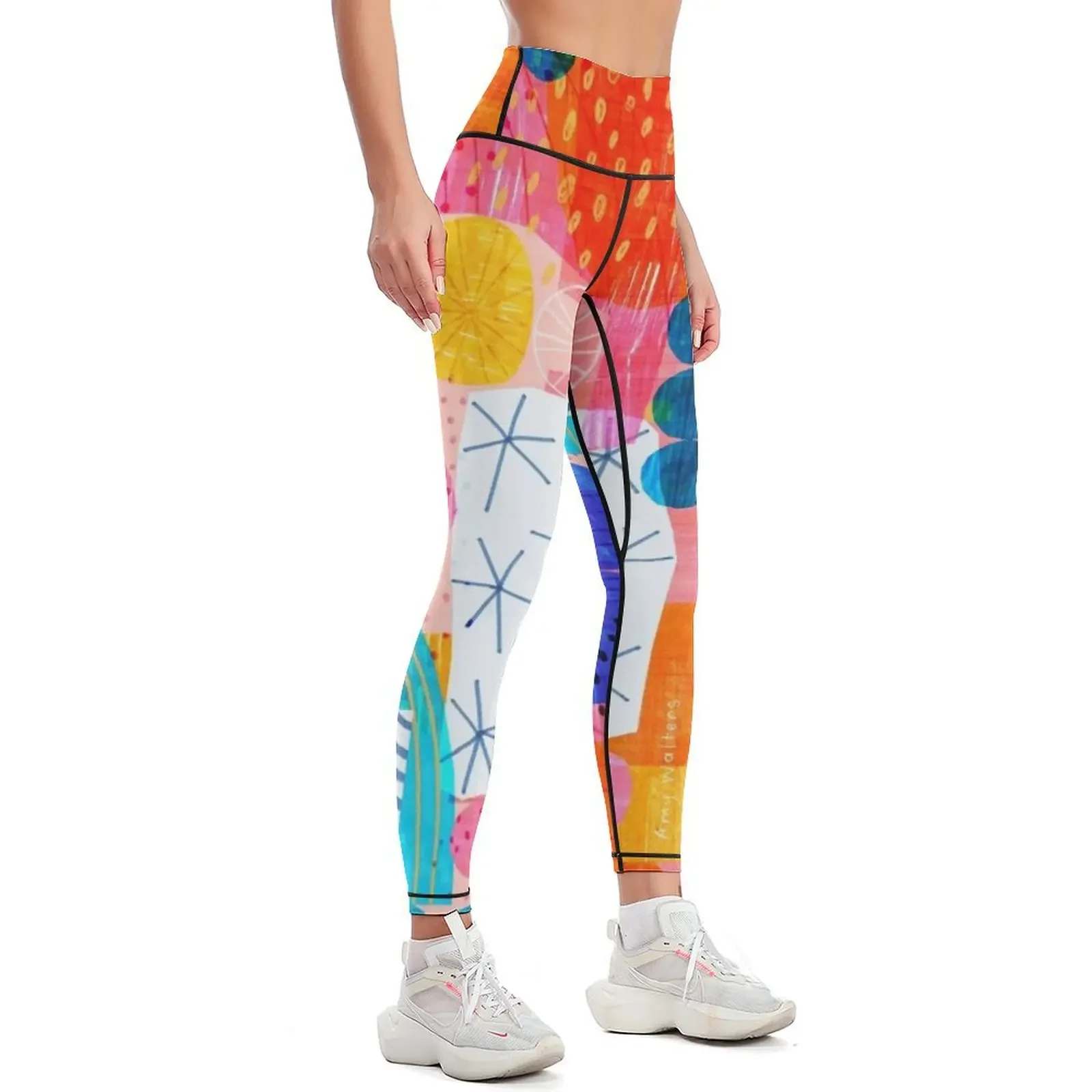 Felt Pen Happiness Leggings sports for gym Jogger pants Fitness clothing Womens Leggings