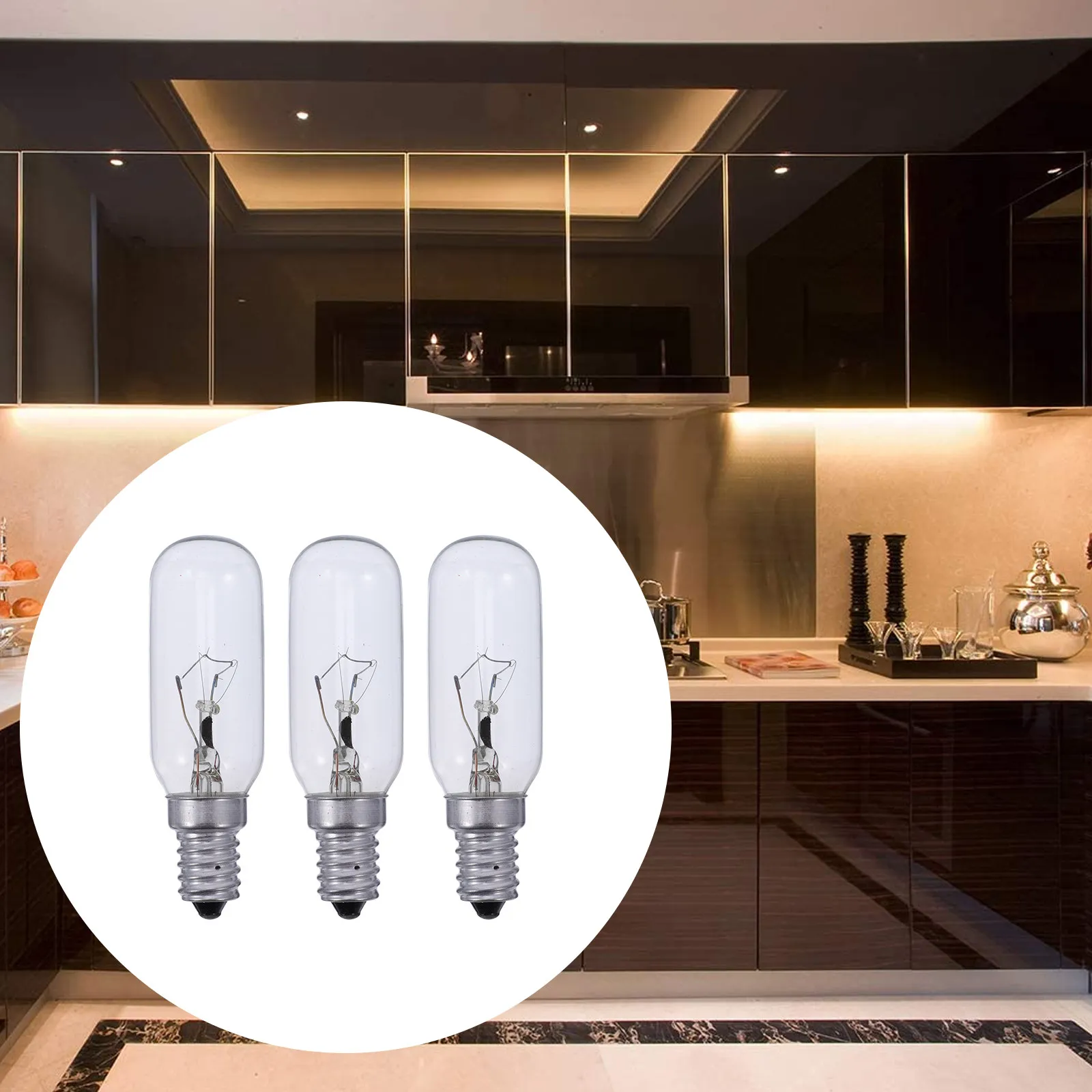 

Комплект из 3 ламп E14 для холодильника, 40 Вт, сменные лампы для бытовой техники, вольфрамовые лампы для микроволновки, сушилки, дисплея