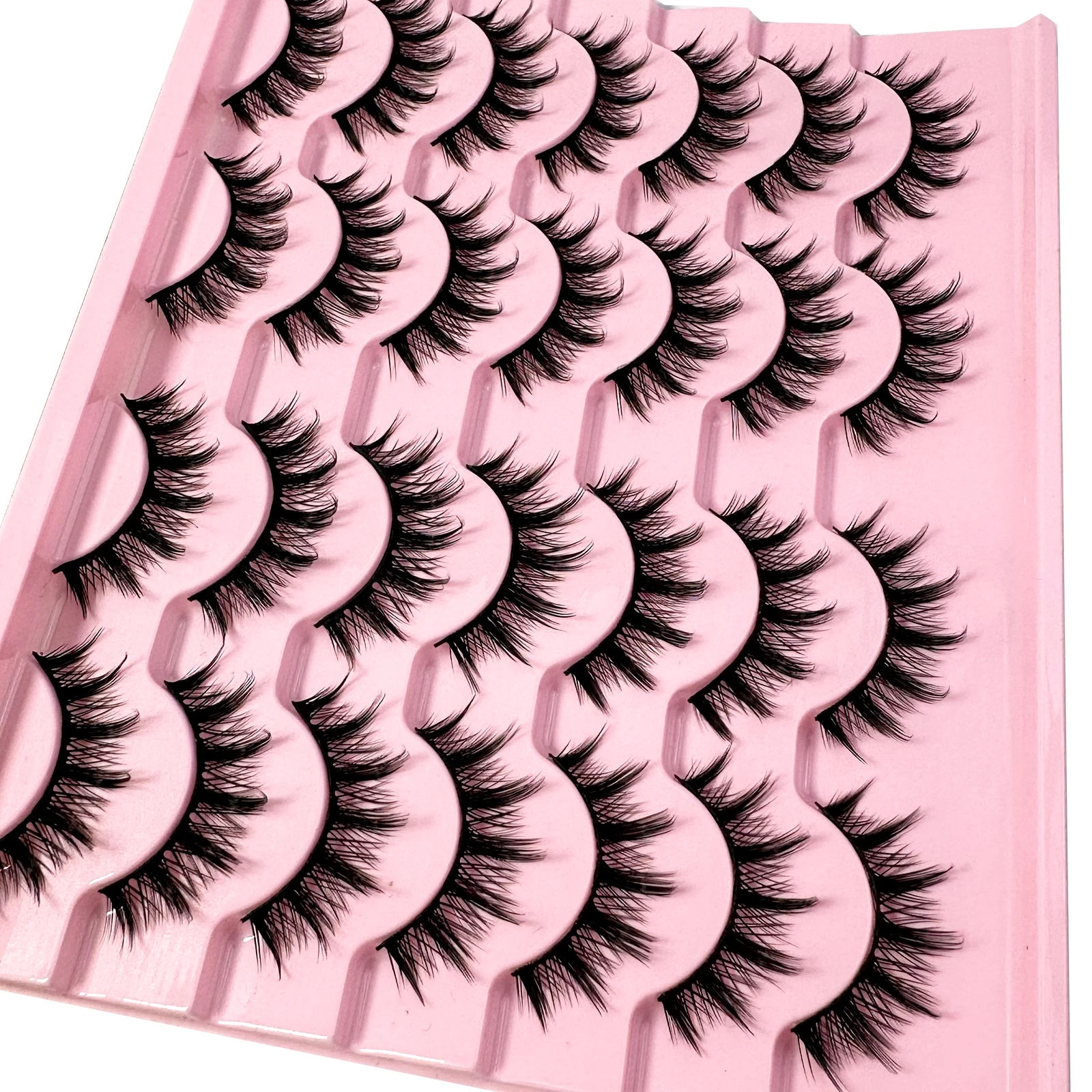 14/7 pestañas Manga pestañas postizas de visón sintético pestañas de ojo de gato pestañas postizas completas naturales extensión de pestañas volumées herramientas de maquillaje