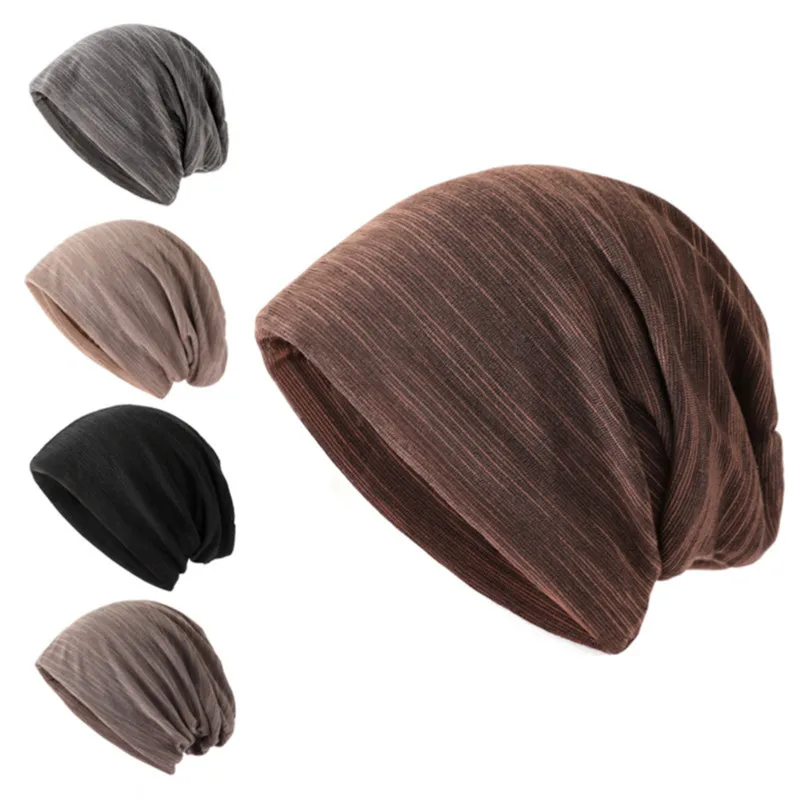 

2025 New Solid Color Hats For Man Male Classical Hip Hop Bonnet Caps Soft Cotton Windproof Headgear Autumn Spring
