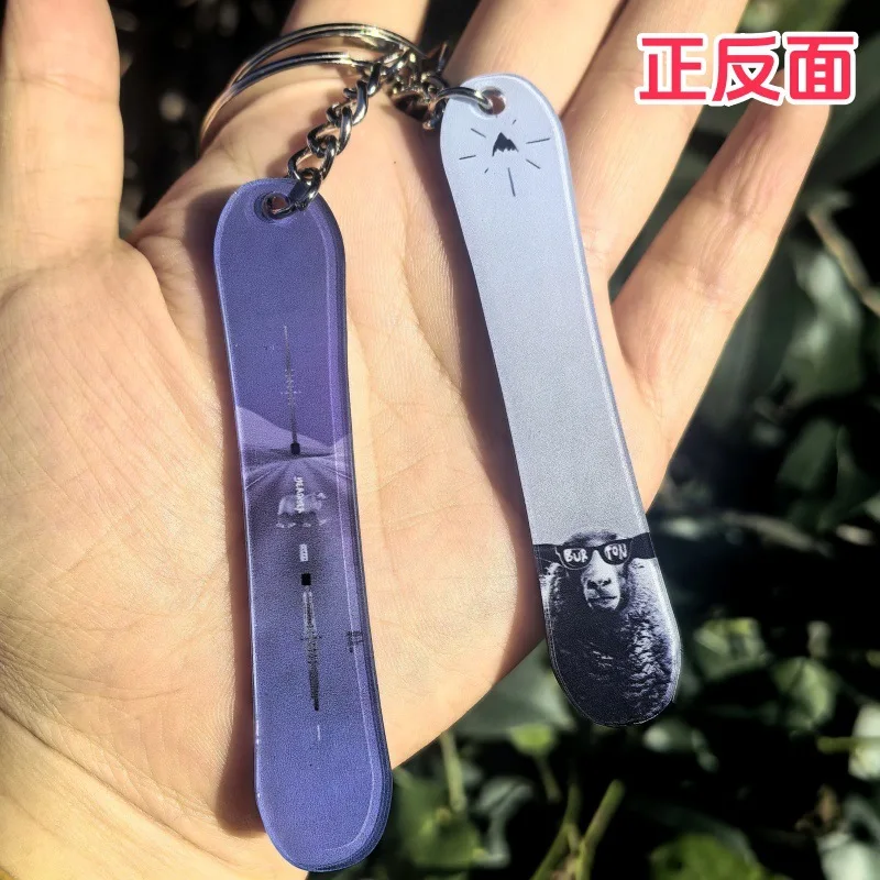 Creative Acrylic Snowboard Keychain Pendant