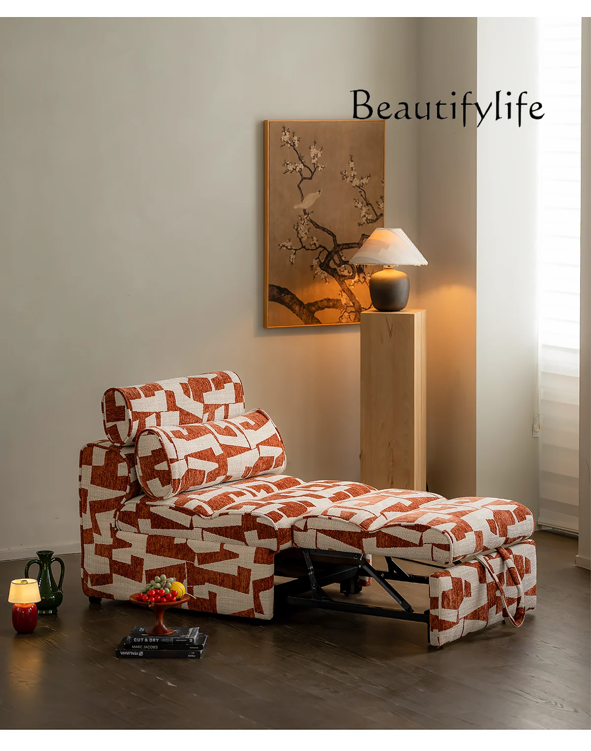 

Pulling sofa dual-purpose sofa bed lazy retractable multi-functional single sofa chair folding living room