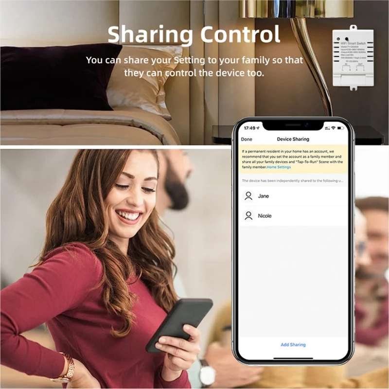 Tuya Smart Wifi Switch DIY Timer+Remote AC 85-265V Wifi Wireless Controller White For Alexa Google Home