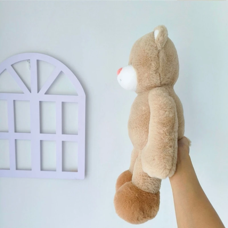 かわいい洗えるぬいぐるみ青い目のクマのおもちゃアレルギーに優しい子供のための旅行コンパニオン 15UB