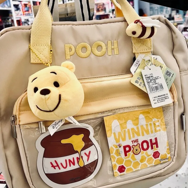 New Disney Winnie The Pooh Kawaii Original Bee Bear Large-capacity One Shoulder Bag  Portable Backpack Cartoon Cute Girls Gifts