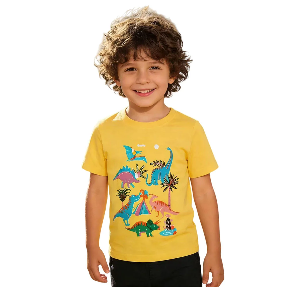 

Jumping Meters 2-7T Short Sleeve Dinosaurs Summer Boys Tshirts Printed Tees Boys Tshirts Kids Tops Fashion Baby Clothing
