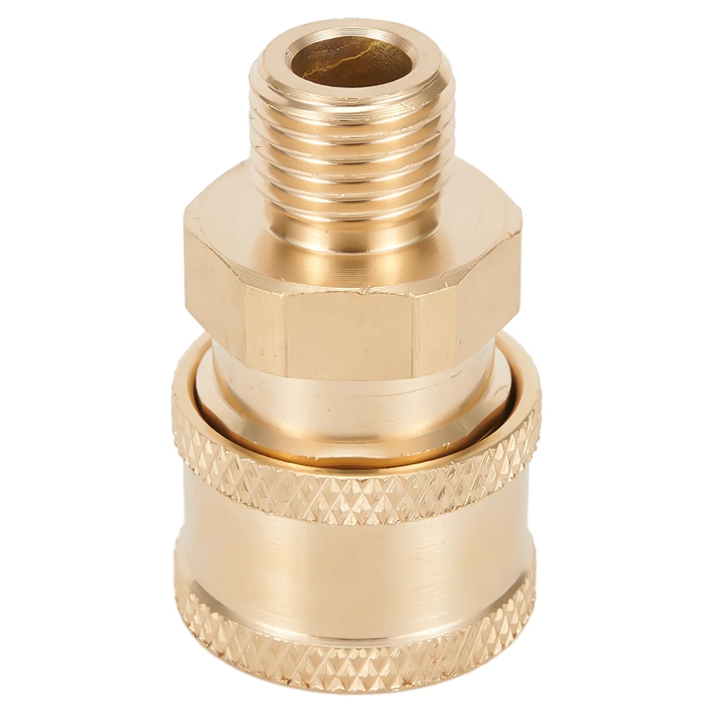 Male Fitting Adapter Quick Connector Garden Yard Copper Male Fitting Pressure Washer Coupling Quickly Disassemble