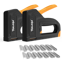 TOLESA 2PCS Staple Guns for Wood Manual Upholstery Staple Guns with 2000 Staples Light Duty Home Use Manual Staplers for Crafts