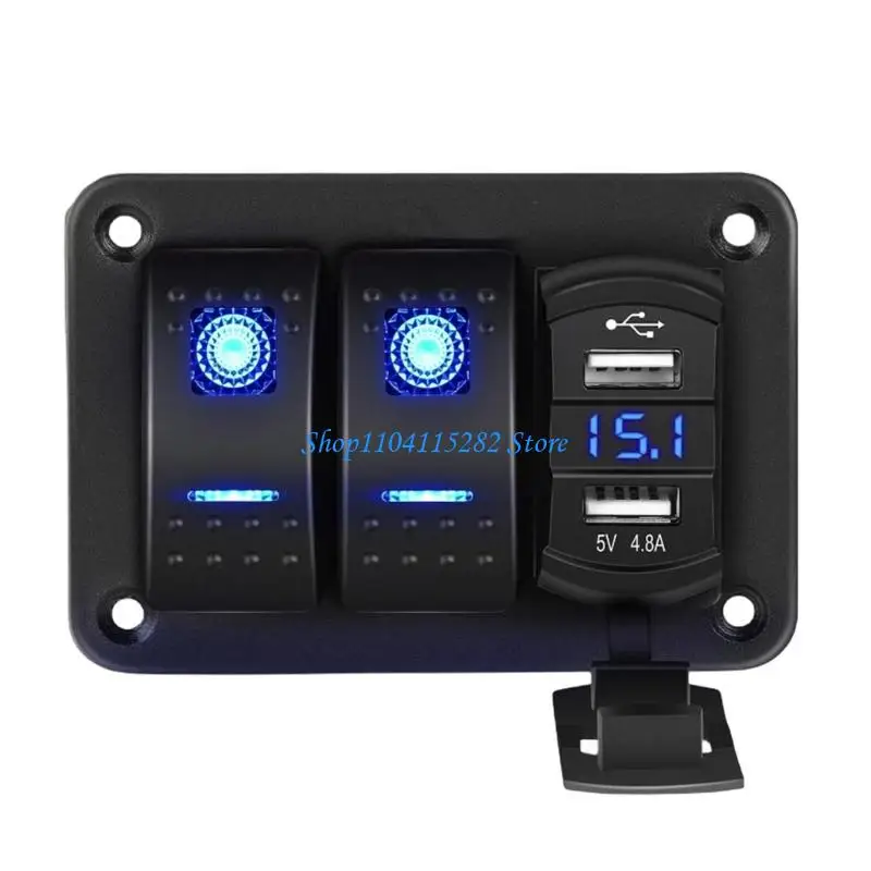 

On Off Switches Panel for Car Marine Toggle Switches with LED Sticker