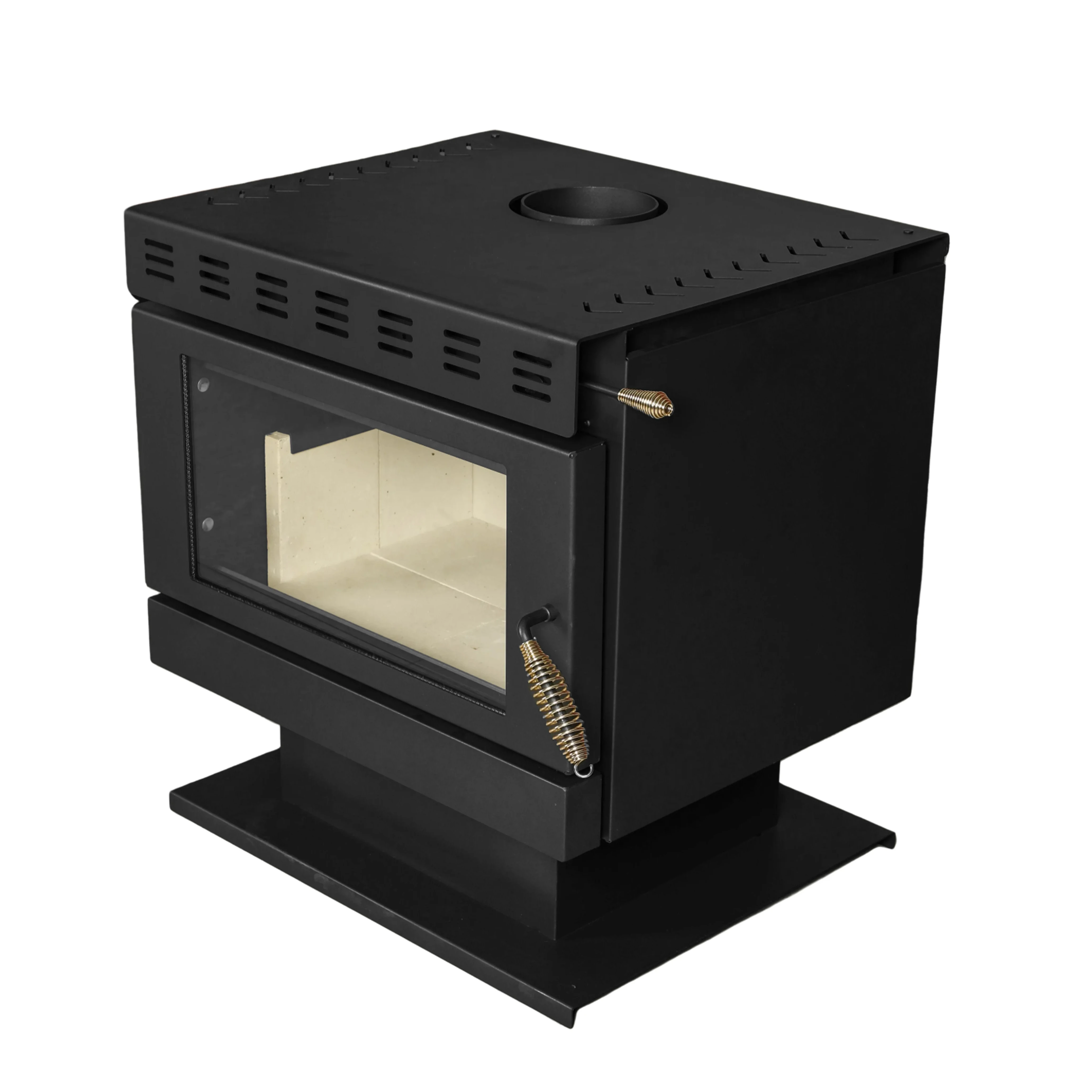 R1201A Factory Price 12KW High Quality  Real Fire Wood Fireplace Black Wood Burning Stove Heater stufa a legna