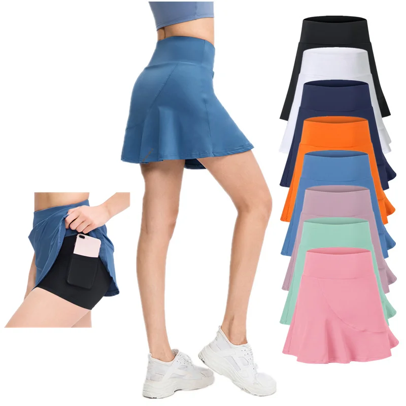 Women's Tennis Culottes Cycling Sports Shorts Skirt Cheerleaders Skorts Anti Exposure Running Badminton Training Outdoor Fitness