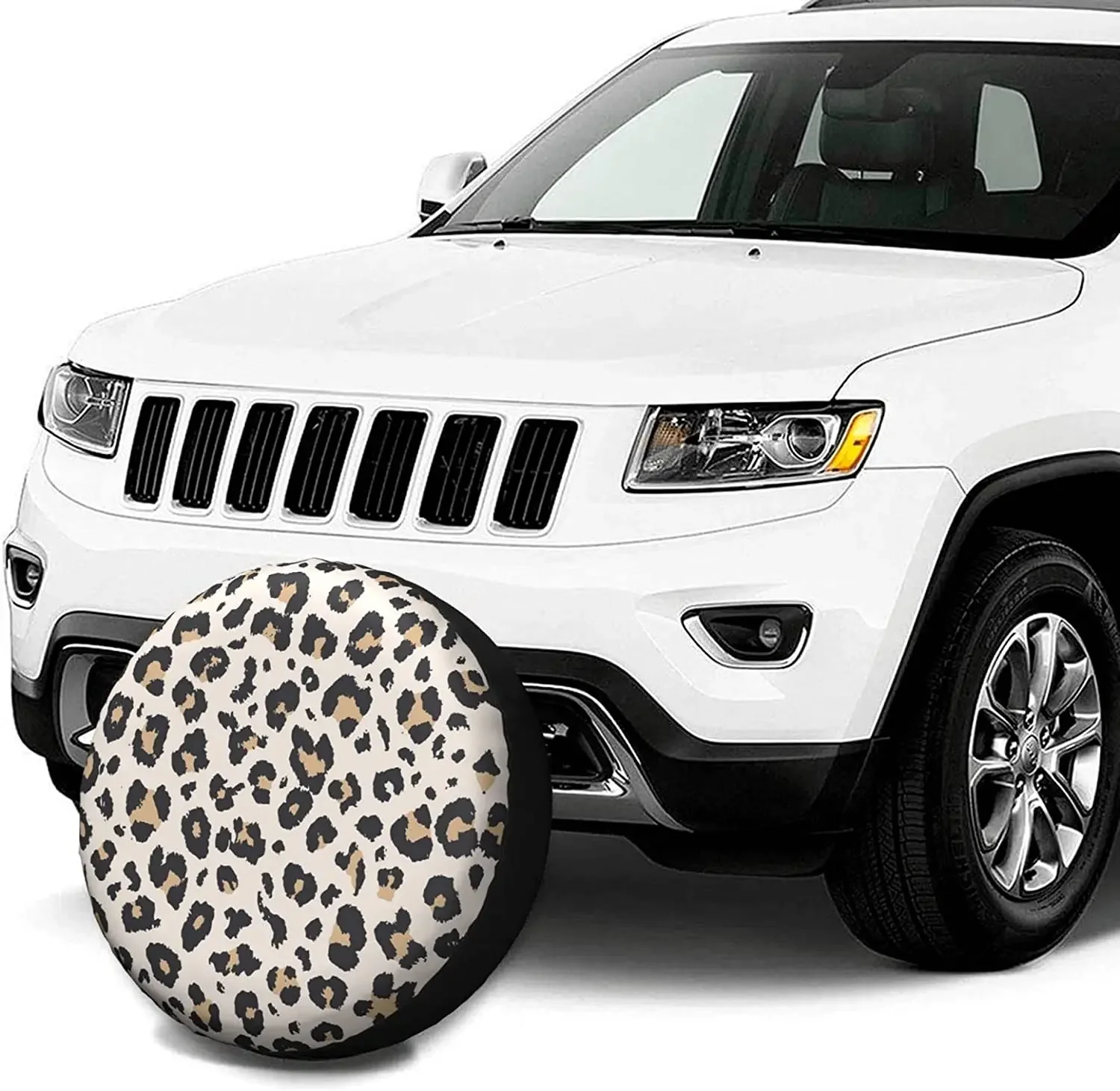 Spare Tire Cover Universal Tires Cover Gray and White Cheetahs Car Tire Cover Wheel Weatherproof and Dust-Proof UV Sun T