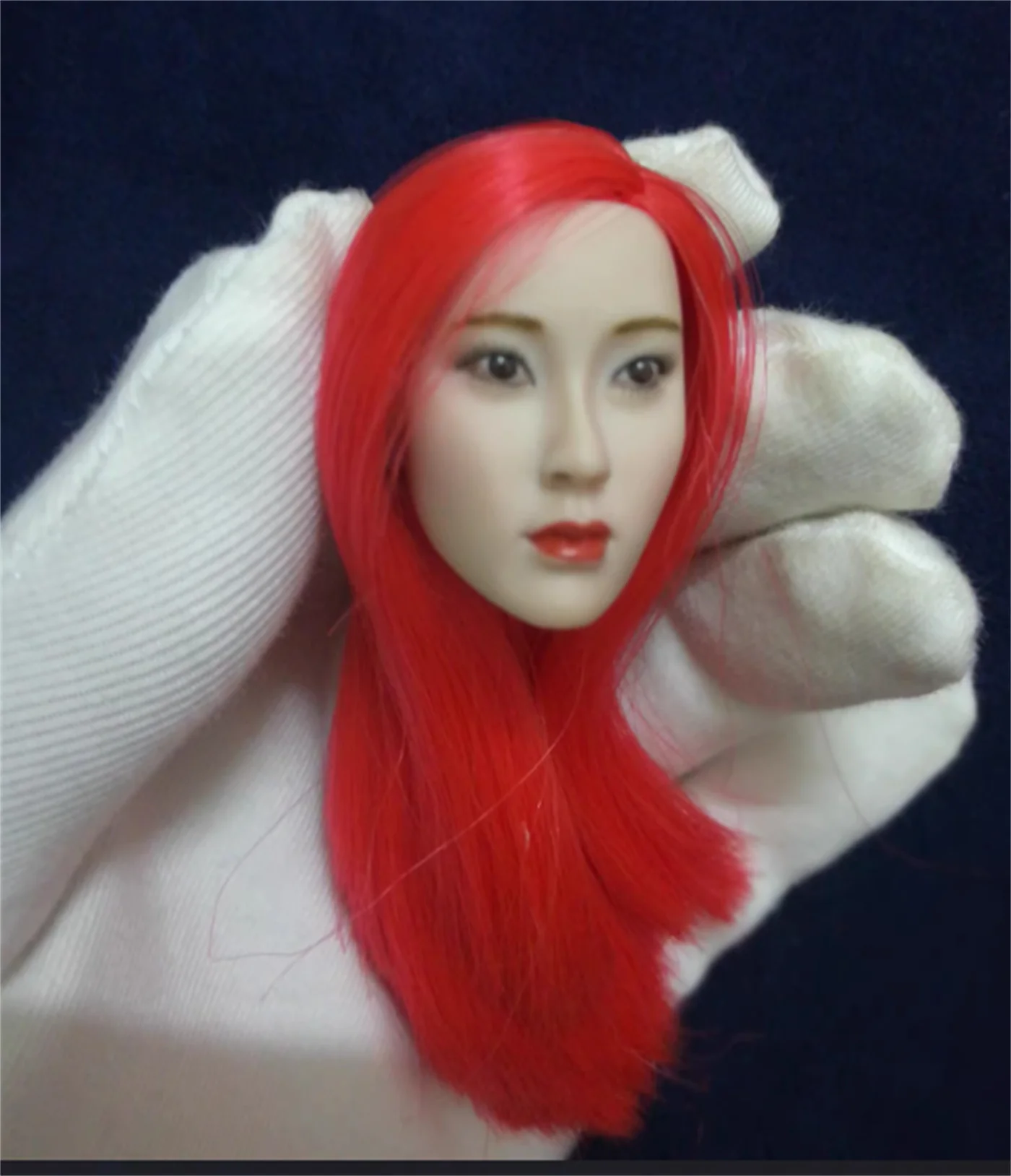 SUPER Beauty 1:6 Scale Model red Planted Hair 1 /6 Scale Plae Female Head Sculpt  Head Carving Head fit 12''TBl  Action Figure