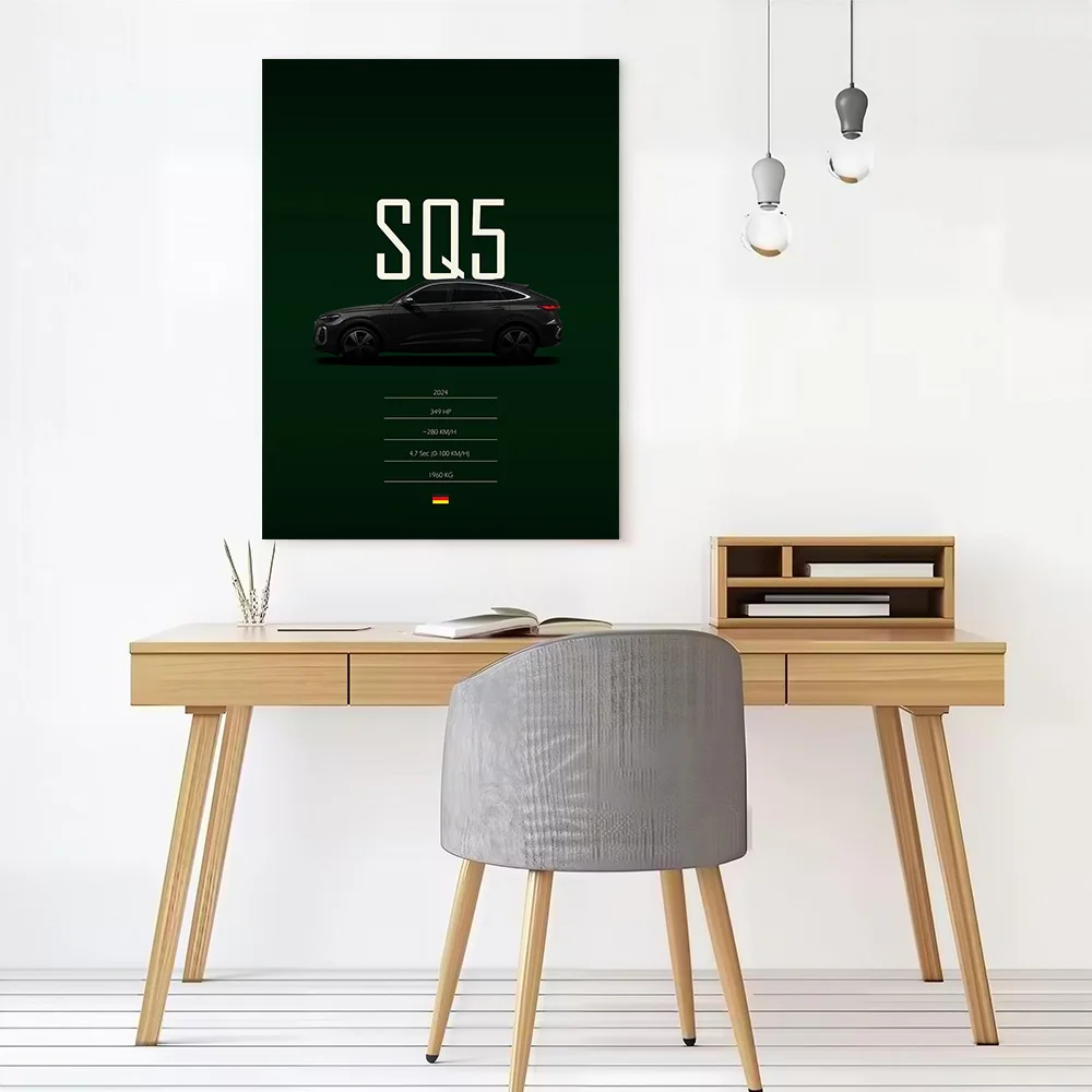 2024 German Car SQ5 Printed Canvas Poster Custom Pictures Wall Art Canvas Painting for Room Decoration Gaming Wand Deko Home