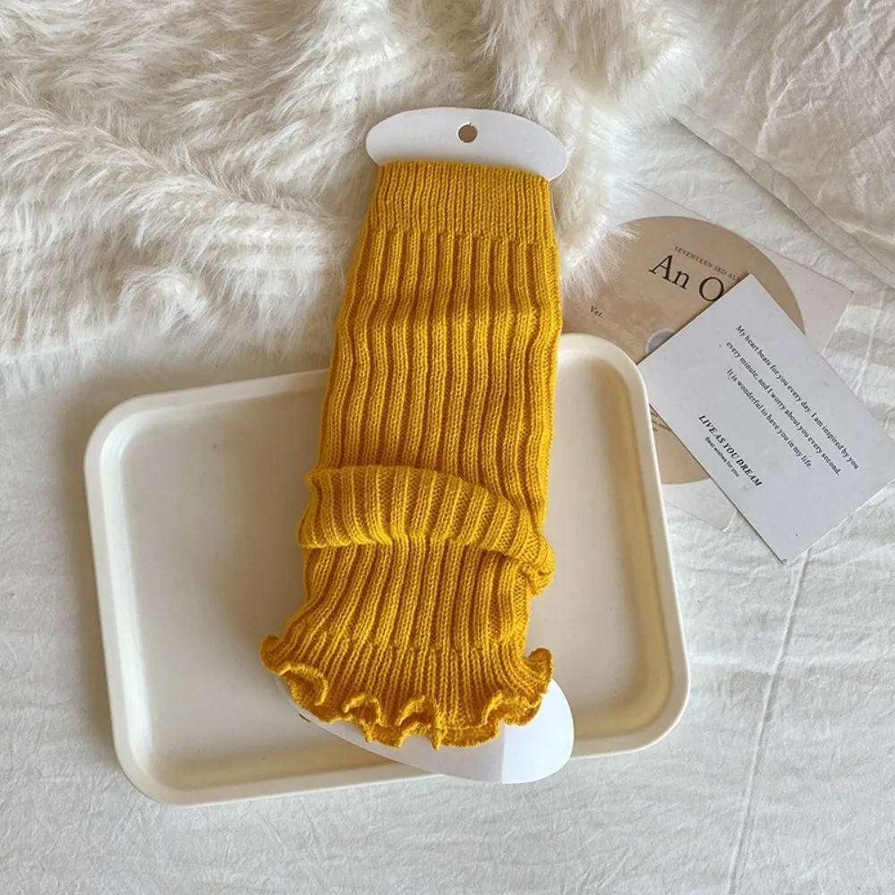 

New Solid Color Leg Warmers Thickened Knitted Mid-Calf Sock INS Y2k Lolita Hosiery Girl