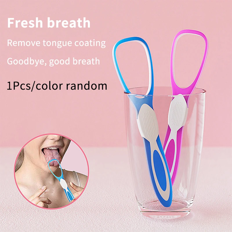 1PCS Zunge Beschichtung Pinsel Zunge Beschichtung Reiniger Zunge Schaber Oral Geruch Entfernung Pflege Erwachsene Tragbare Silikon Kratzen Oral Werkzeug