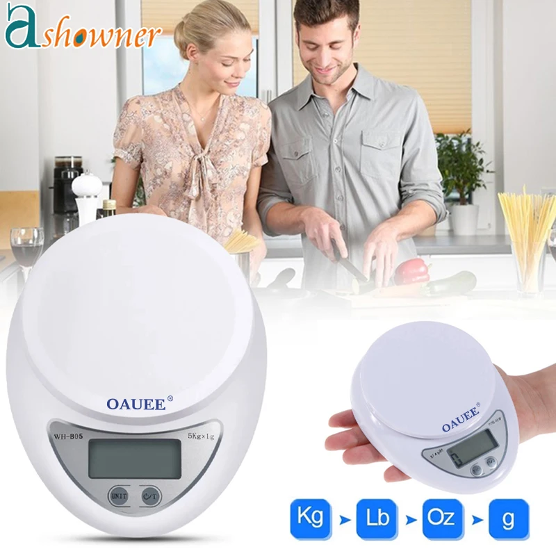 1kg/5kg Portable Digital Scale LCD Display Screen Electronic Scales Kitchen Food Balance Scales Measuring Jewelry Weight Tools