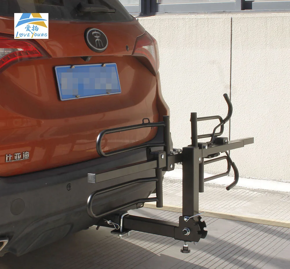 2 Bicycles Universal Hitch Mounted Platform Model Car Bike Carrier Holder Rack fit 2inch hitch receiver