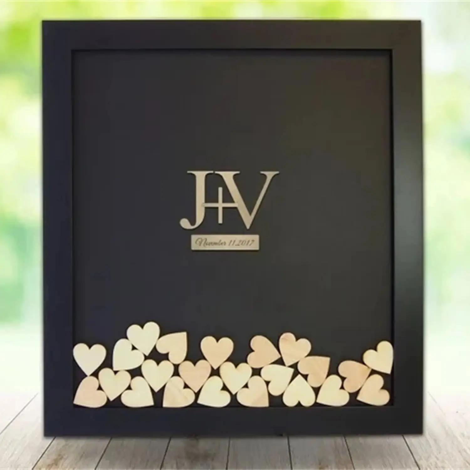 

personalize wooden intials Wedding guest book alternative Rustic Guest book wood Wedding Drop Top Box Guestbook