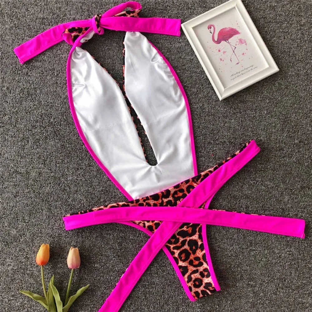 2026 Neon-Grüner Damen-Badeanzug, High-Cut, Rückenfrei, Einteiliger Badeanzug, Sexy Neckholder-Badeanzug, Monokini V1336G – Detail 19