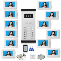 2/3/4/5/6/8/10/12 Apartments Video Intercom System Smart Video Doorbell Door Phone for Home Monitor Night Vision Camera