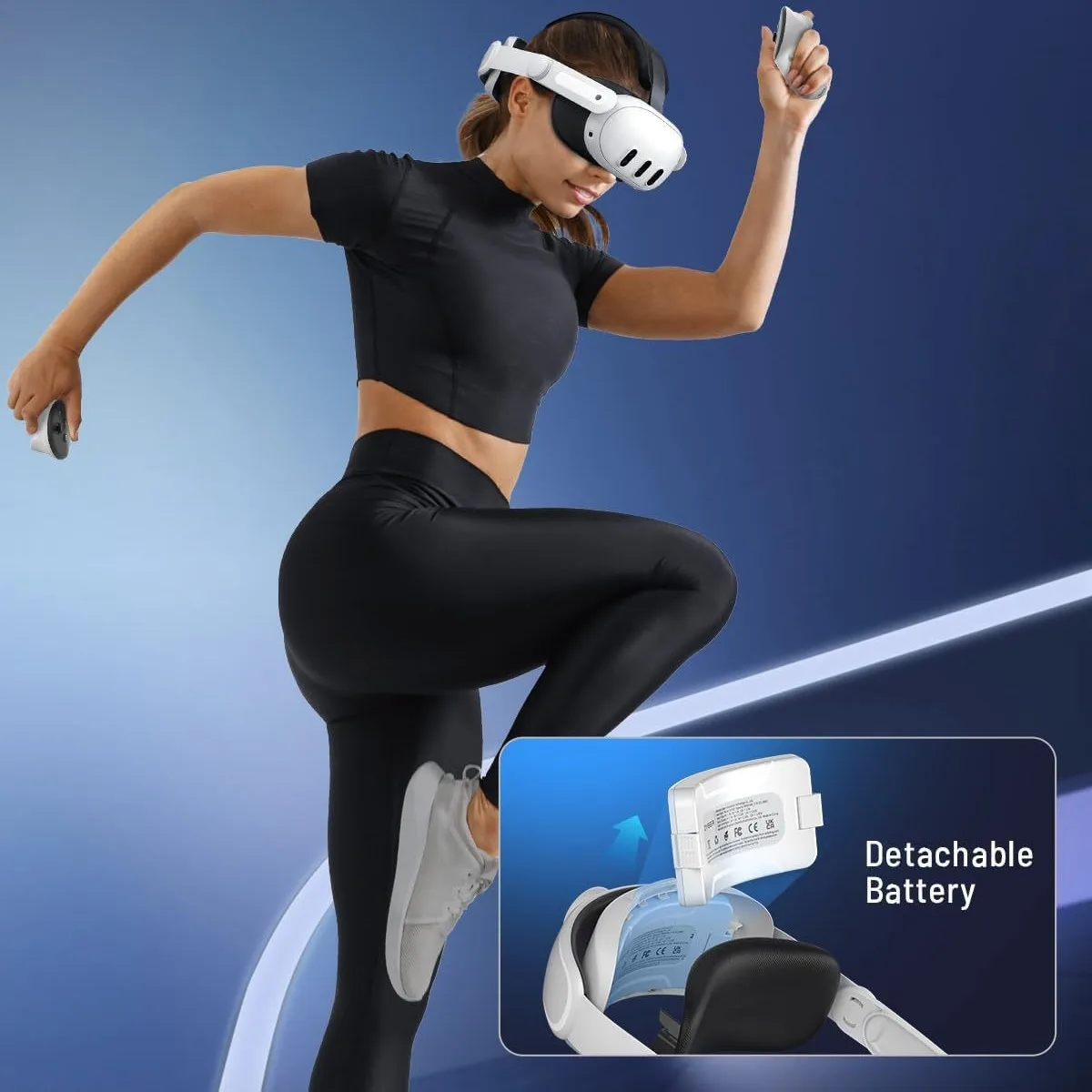 Charging Replacemet Head Strap For Oculus Meta Quest 3/3S VR Headset Rechargeable 6000mAh Elite Strap For Quest 3S Accessories