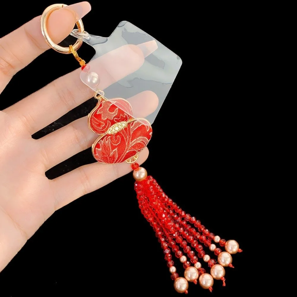 

National Style Gourd Phone Strap Pendant Keychain Detachable Mobile Phone Lanyard Beaded Tassel Anti Lost Mobile Phone Charm