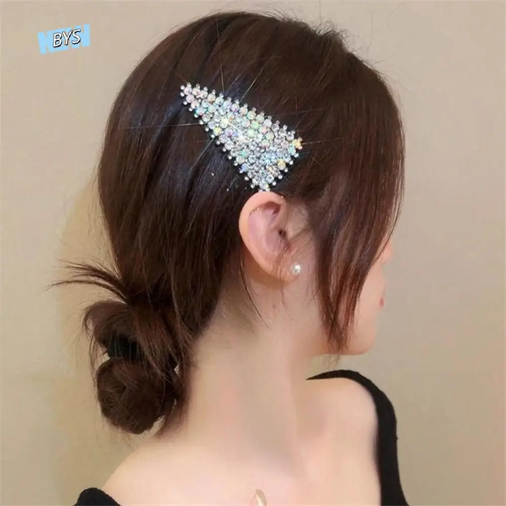 

Creative Zircon Rhinestone BB Clip Small Hair Clip Headwear Triangle Hair Clip Geometric Side Clip Hairpin Travel