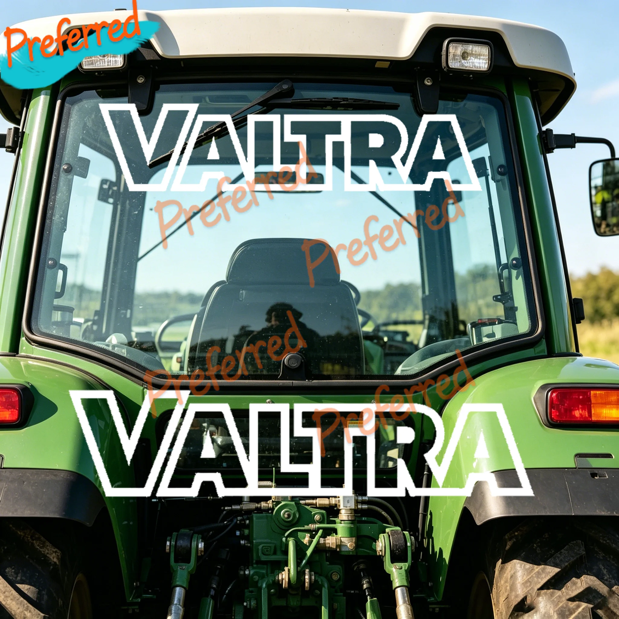 2x Pegatinas de Vinilo JDM VALTRA (Grandes), para Tractor, Cosechadora, Empacadora, Agricultura, Personalizables en Cualquier Tamaño